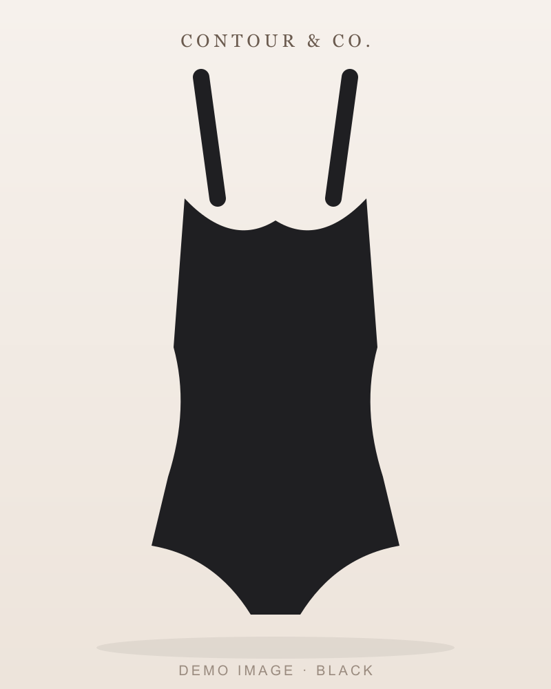 Tummy Control One-Piece - Black