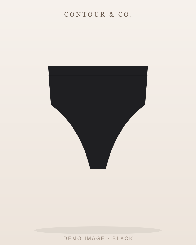 High-Rise Bikini Bottom - Black