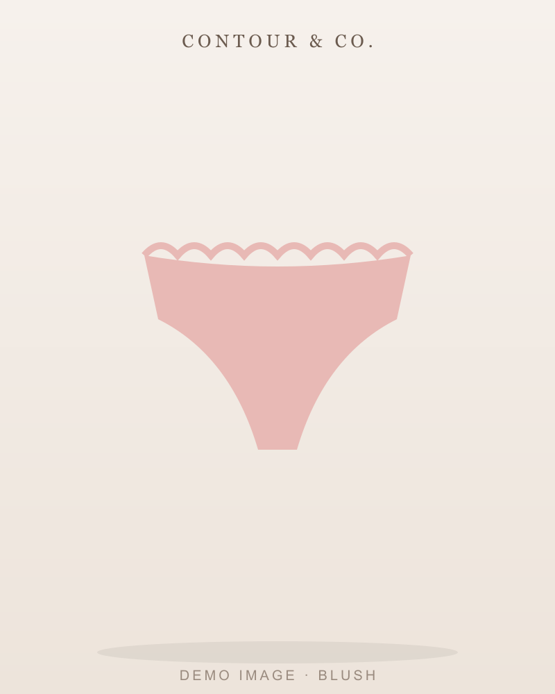 Lace Trim Cheeky - Blush